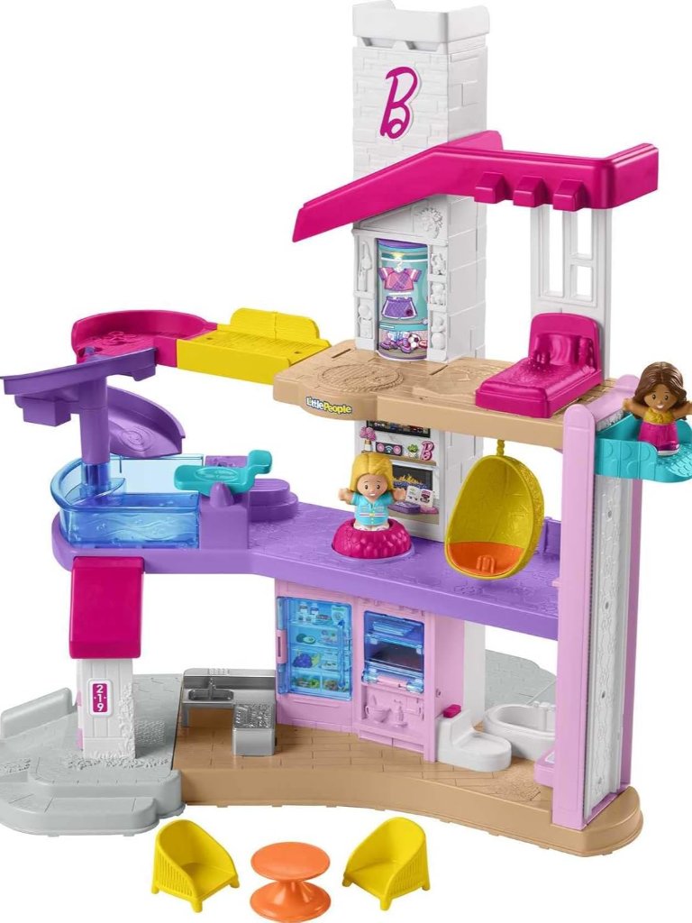 Little People Toddler Toy Barbie Dreamhouse Playset With Music Lights & Figures